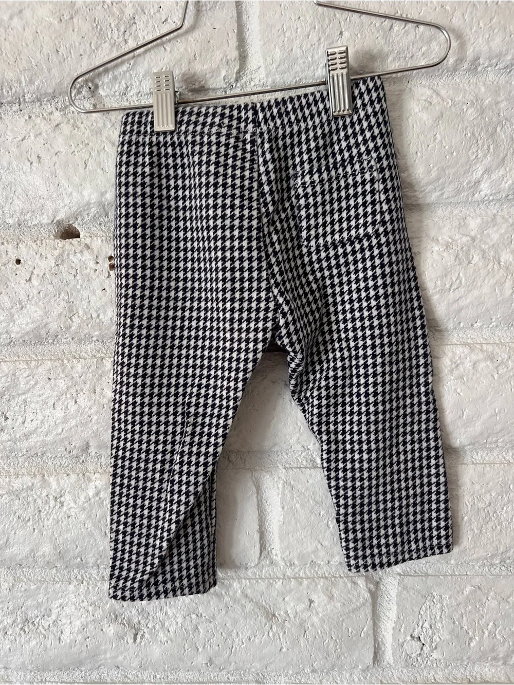 Janie and Jack Black and White Houndstooth Toddler Set